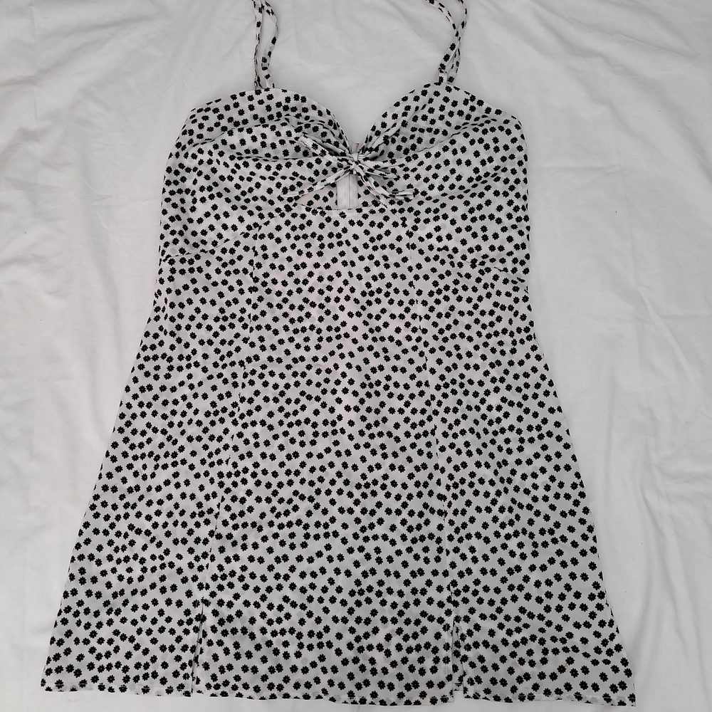 Black and White Polka Dot Dress Large